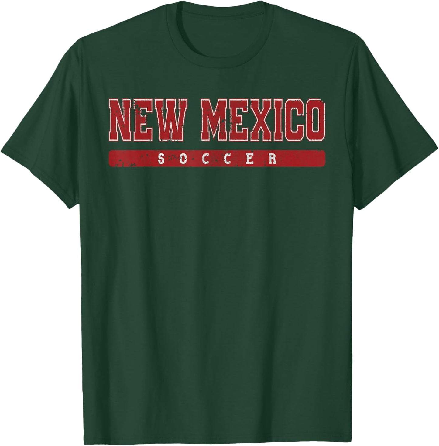 New Mexico Soccer Red Vintage Text T-Shirt - T-Shirt | Forest