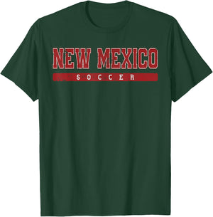 New Mexico Soccer Red Vintage Text T-Shirt - T-Shirt | Forest