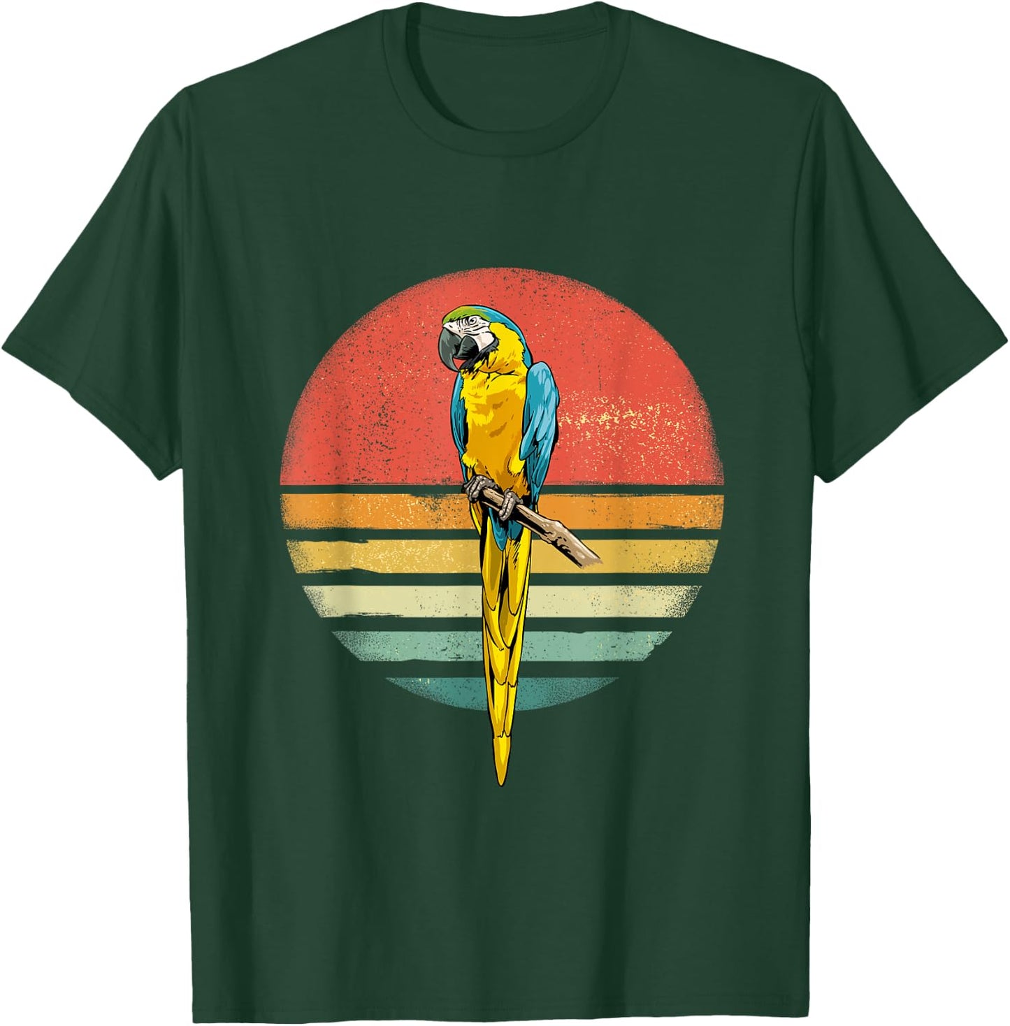 Parrot Bird Retro Parrot Birdwatcher Bird Parrot Lover T-Shirt - T-Shirt | Forest