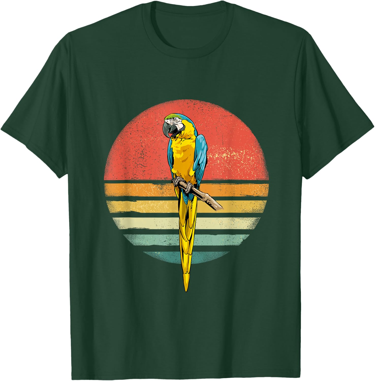 Parrot Bird Retro Parrot Birdwatcher Bird Parrot Lover T-Shirt - T-Shirt | Forest