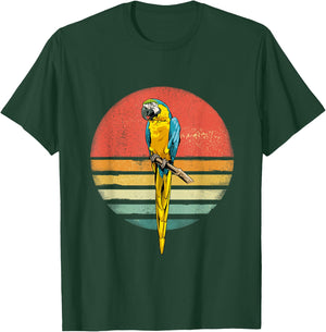 Parrot Bird Retro Parrot Birdwatcher Bird Parrot Lover T-Shirt - T-Shirt | Forest