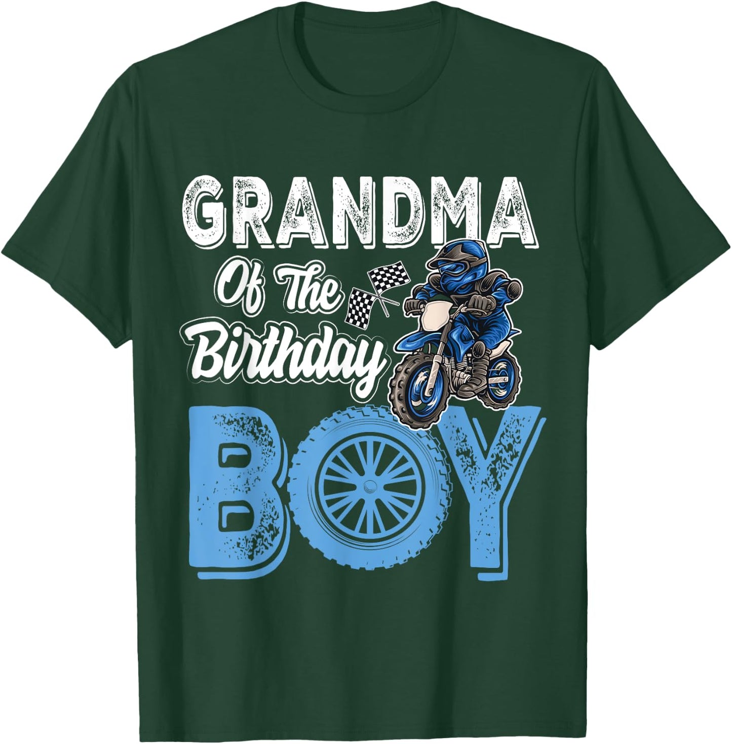 Grandma of the Birthday Boy Dirt Bike B-day motocross Party T-Shirt - T-Shirt | Forest
