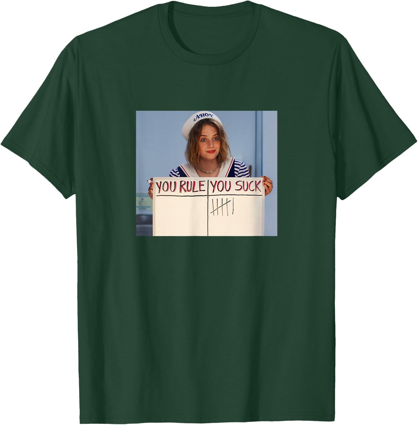 Stranger Things Robin You Rule You Suck Movie Scene Frame T-Shirt - T-Shirt | Forest