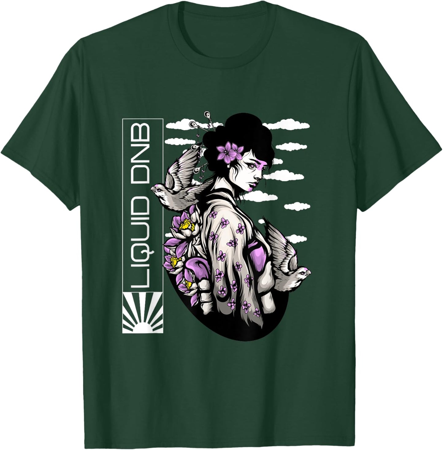 Liquid DnB Music Liquid Jungle EDM Drum And Bass T-Shirt - T-Shirt | Forest