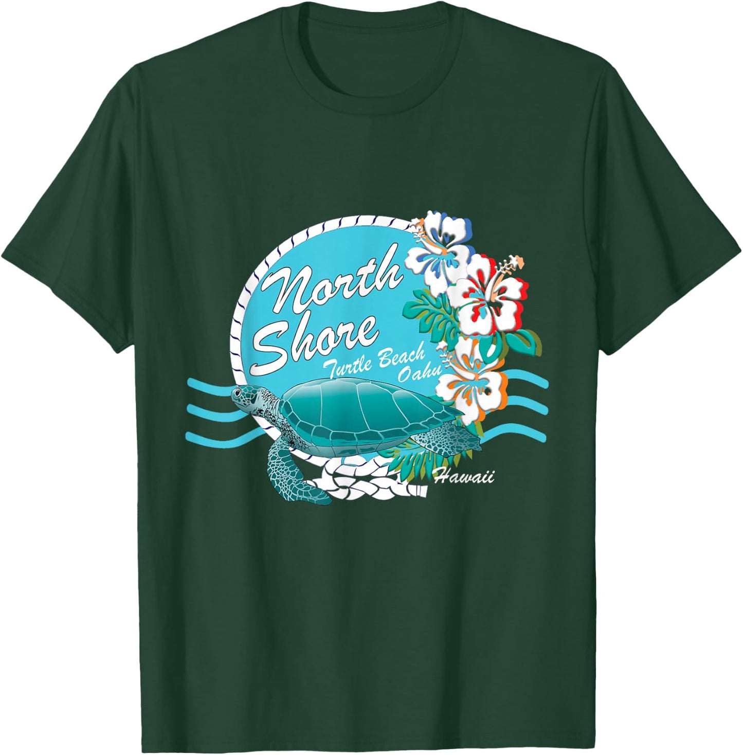 Turtle Beach Oahu Hawaii North Shore Sea Turtle Keepsake T-Shirt - T-Shirt | Forest