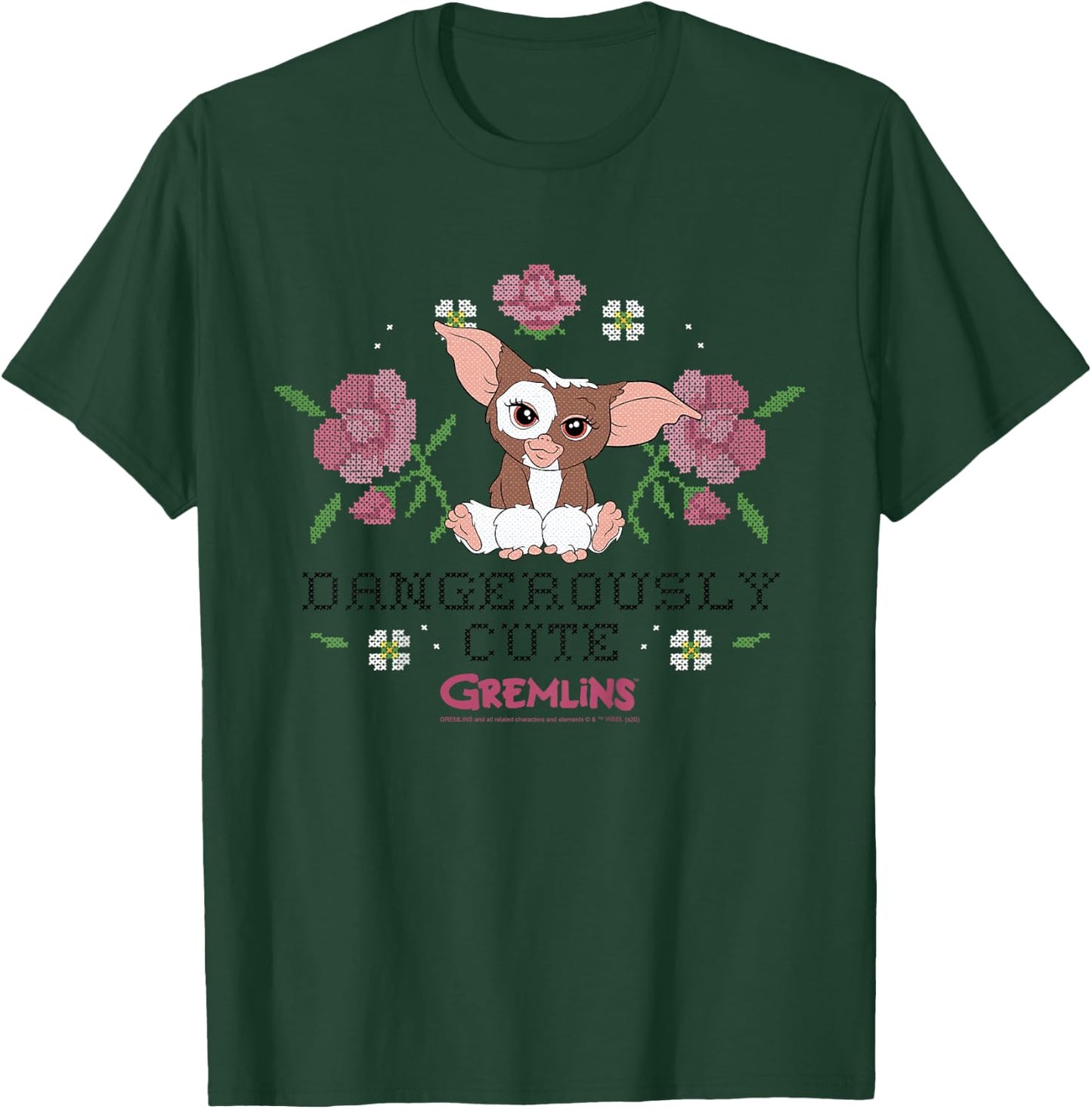 Kids Gremlins Gizmo Dangerously Cute Faux Stitched T-Shirt - T-Shirt | Forest