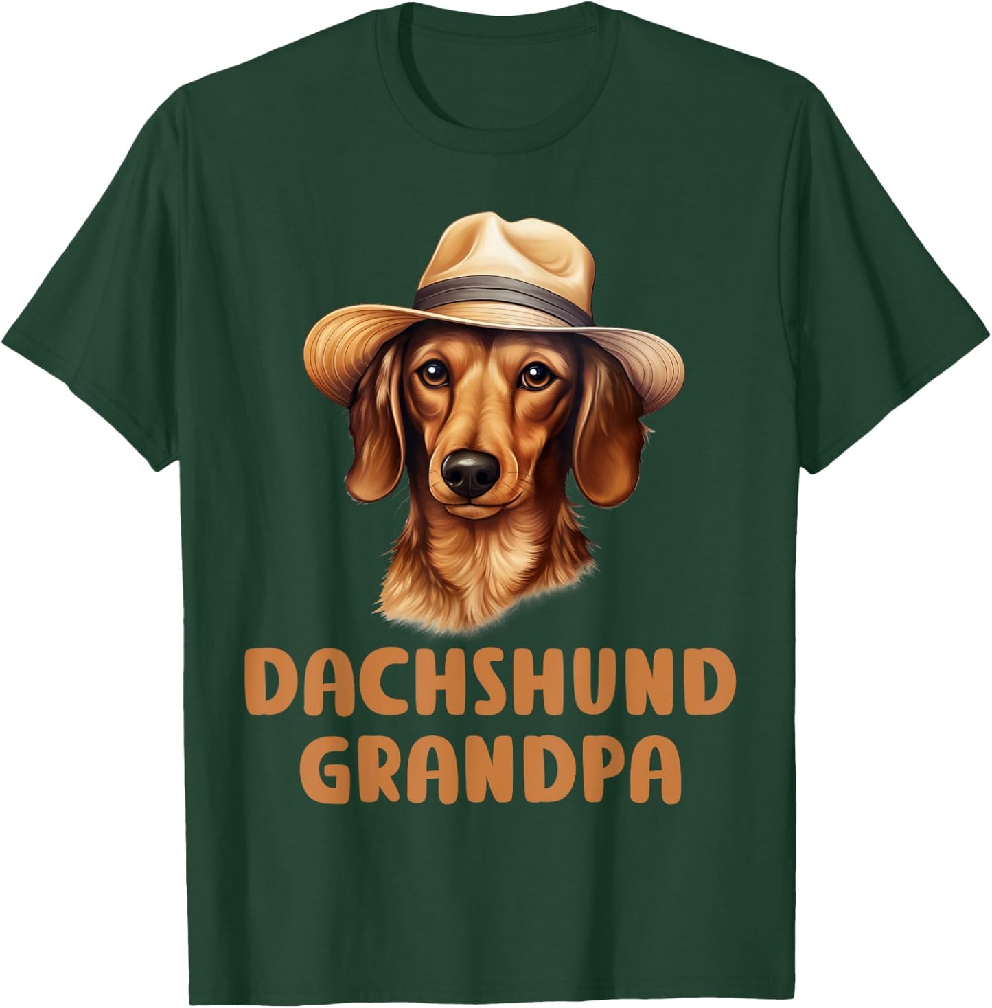 Dachshund Grandpa Dog Lover Gift Funny Puppy Dachshund Owner Women Kids T-Shirt - T-Shirt | Forest