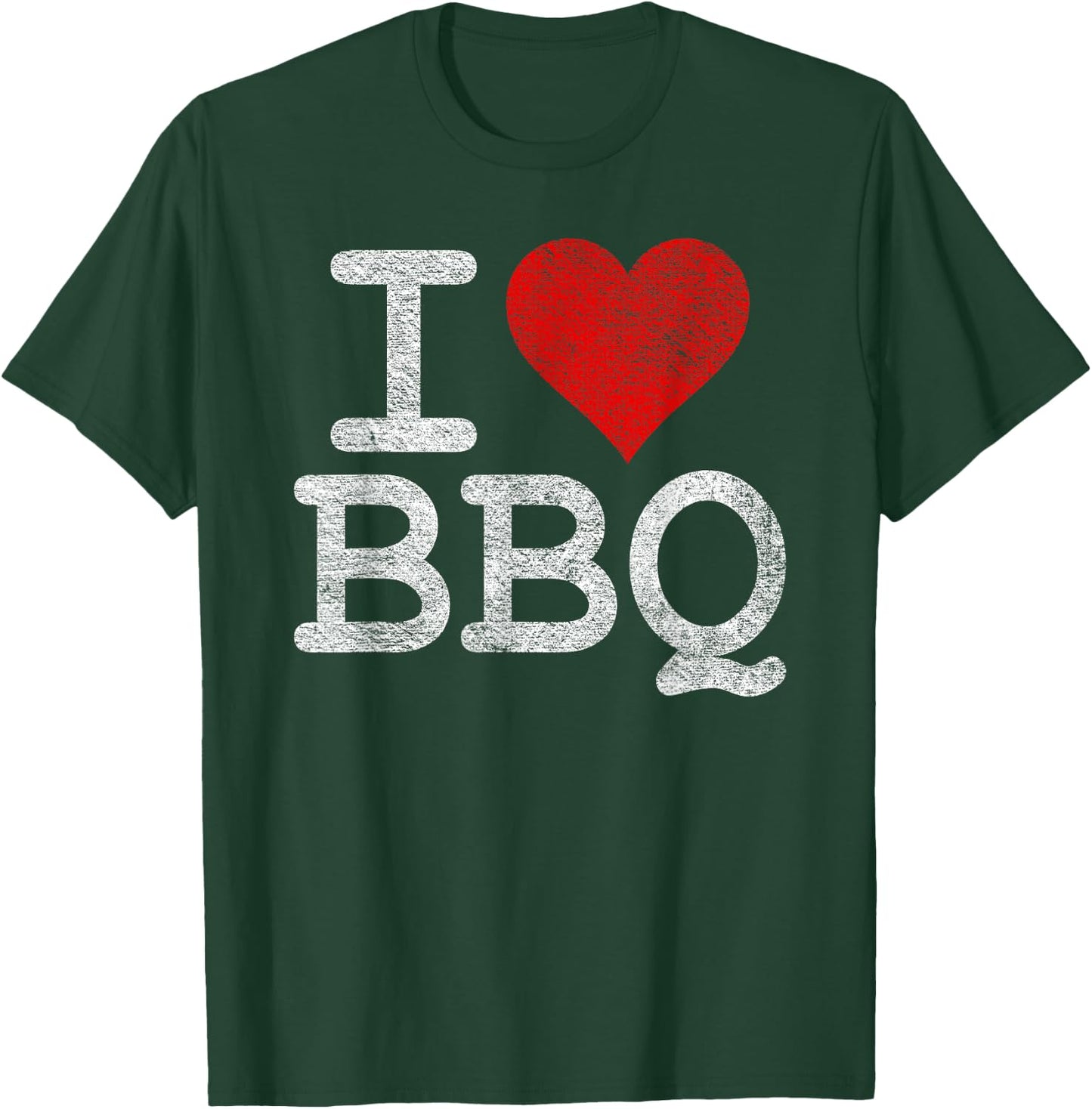 I Love Bbq I Heart Barbecue Grill Smoker Outdoor Cookery T-Shirt - T-Shirt | Forest