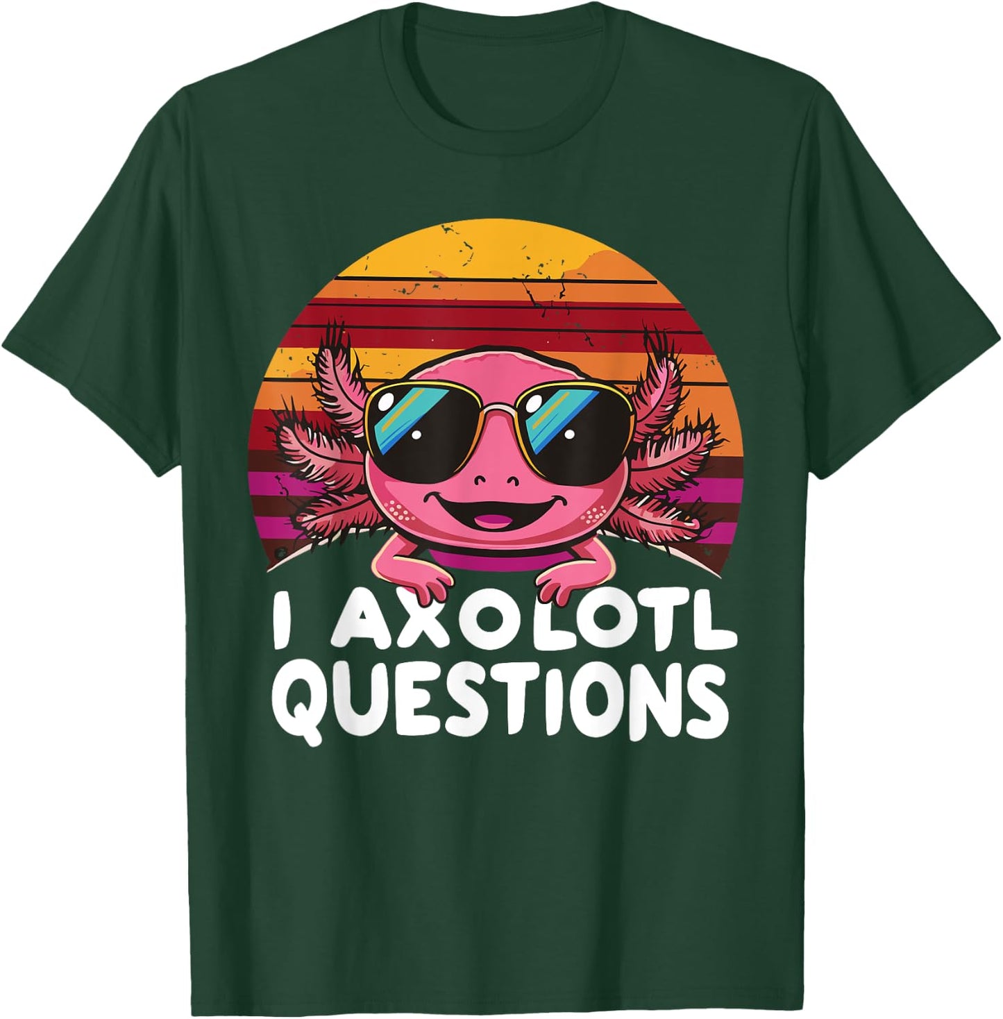 Axolotl Questions Anime Kawaii Axolotl T-Shirt - T-Shirt | Forest