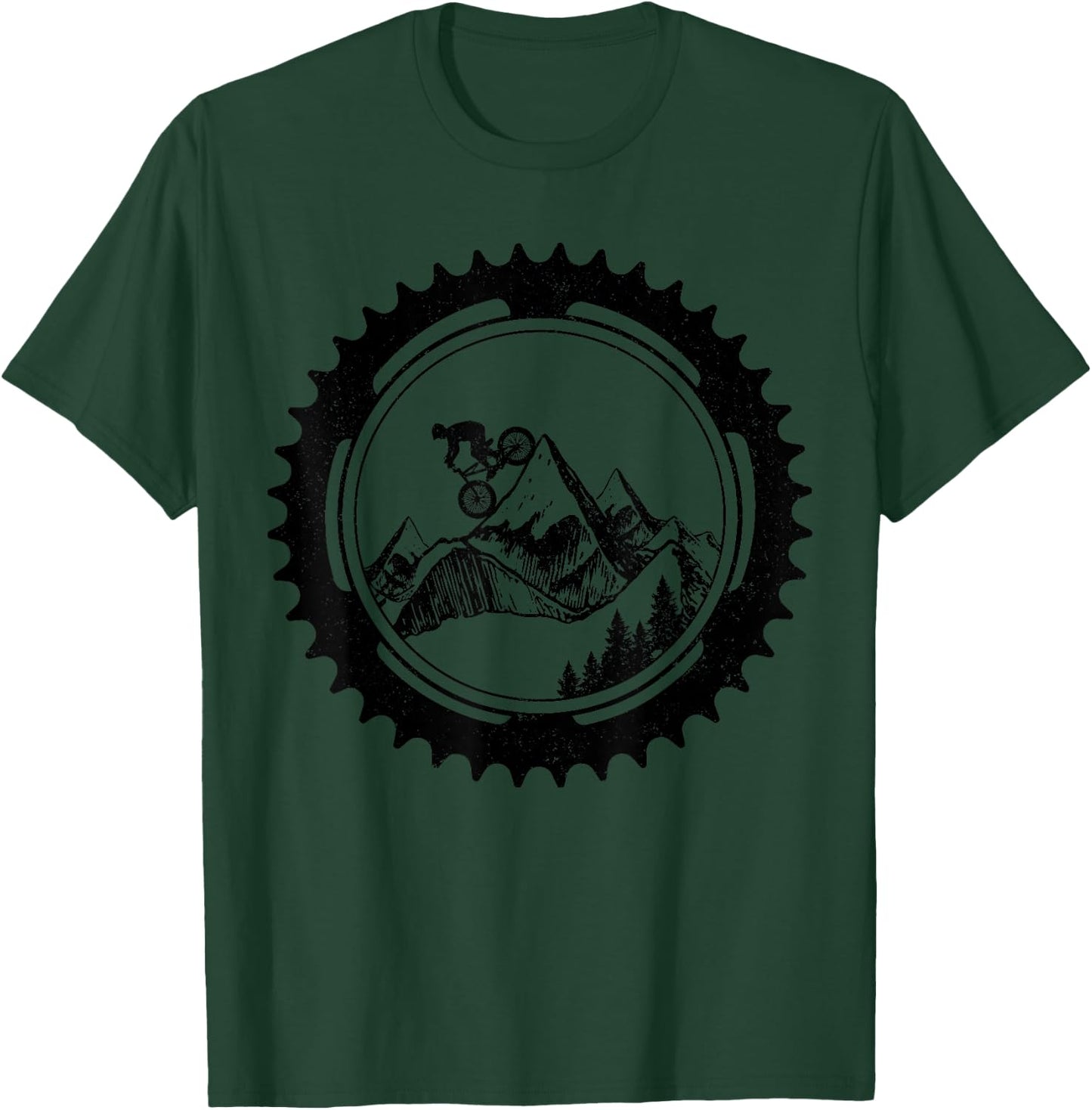 Mountain Bike Downhill MTB Bicycle Mountain Biker Gift T-Shirt - T-Shirt | Forest
