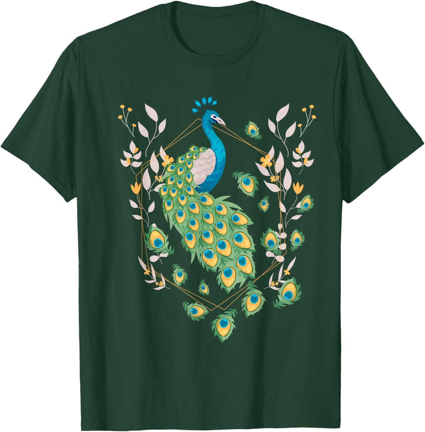 Colorful Peacock T-Shirt - T-Shirt | Forest