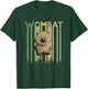Funky Retro Style Cute Cartoon Marsupial Wombat T-Shirt - T-Shirt | Forest