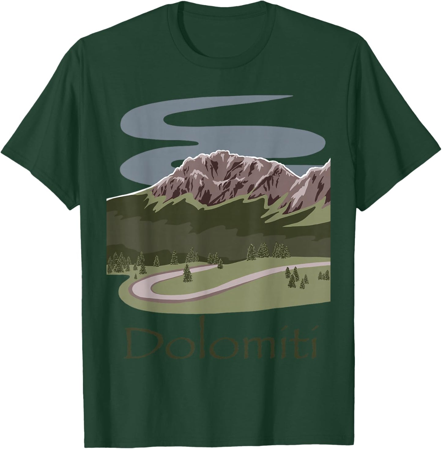 Italian Dolomites Hiking Design Travel The Alps Apparel T-Shirt - T-Shirt | Forest