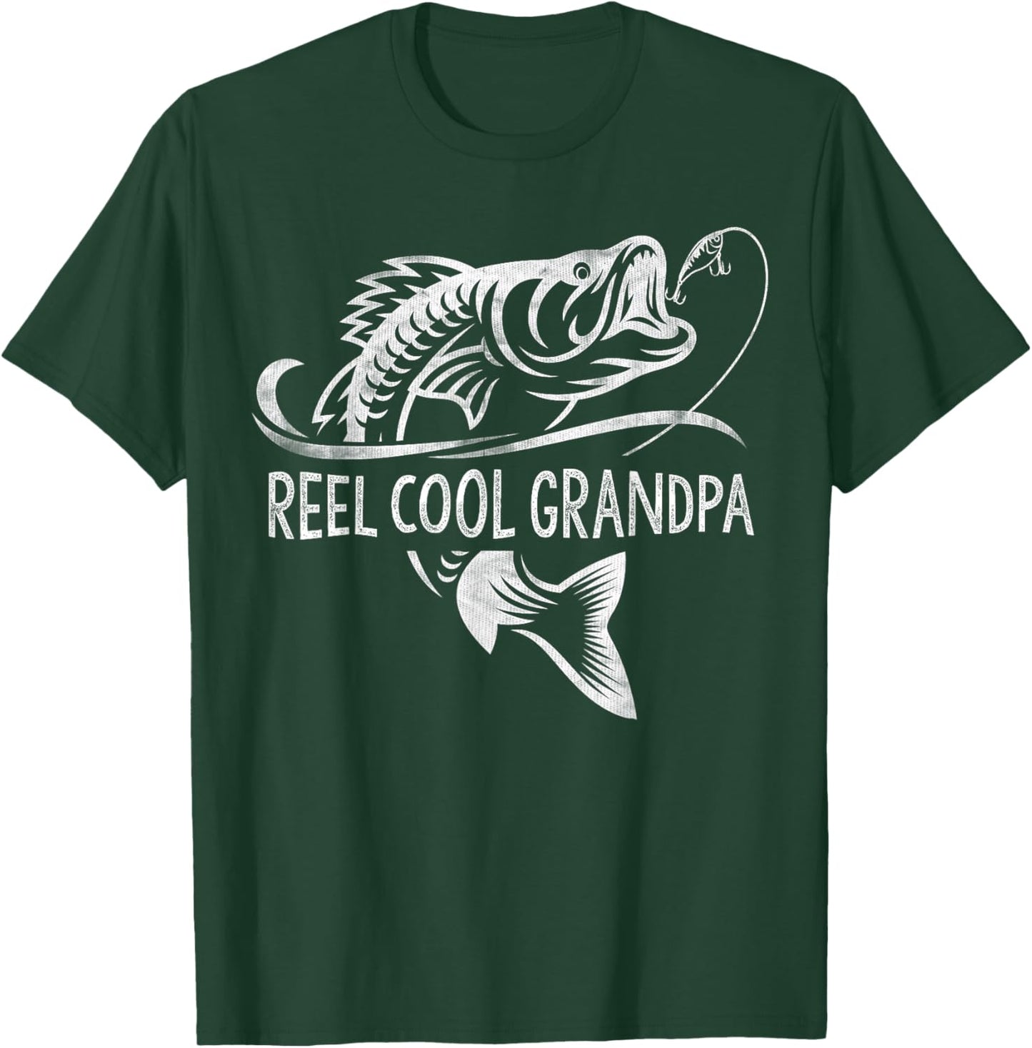 Reel Cool Grandpa Fishing Gifts Grandpa Father's Day T-Shirt - T-Shirt | Forest