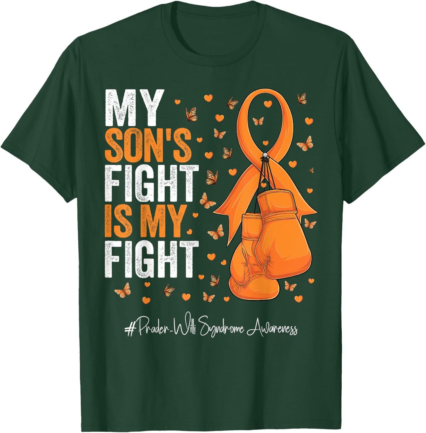 Orange Ribbon Son Prader Willi Syndrome Awareness T-Shirt - T-Shirt | Forest
