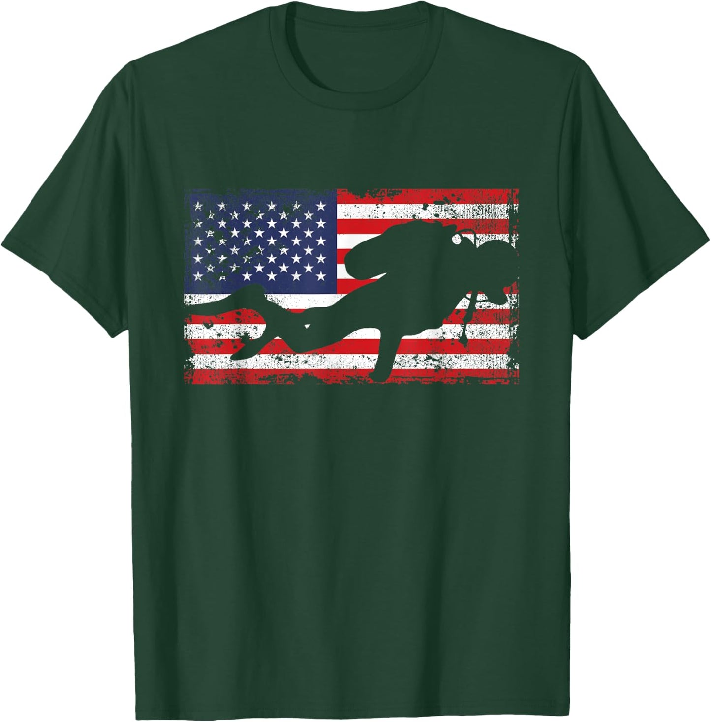 Scuba Diving USA Flag American Patriotic Divers Dive Patriot T-Shirt - T-Shirt | Forest