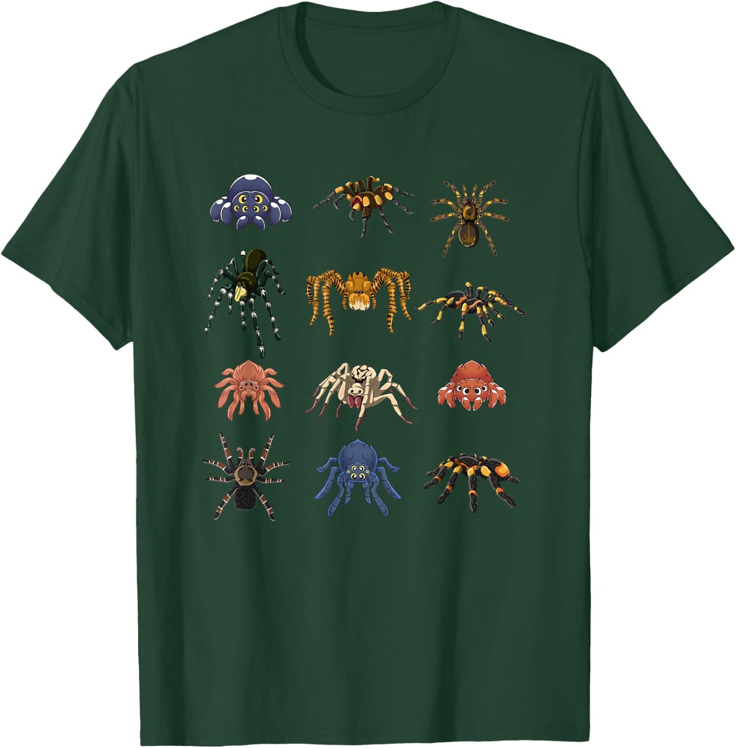 Spider Animal Gifts Black Short Sleeve , Tarantula Arthropod Spider for Arachnid Enthusiasts, -Kids, Small T-Shirt - T-Shirt | Forest