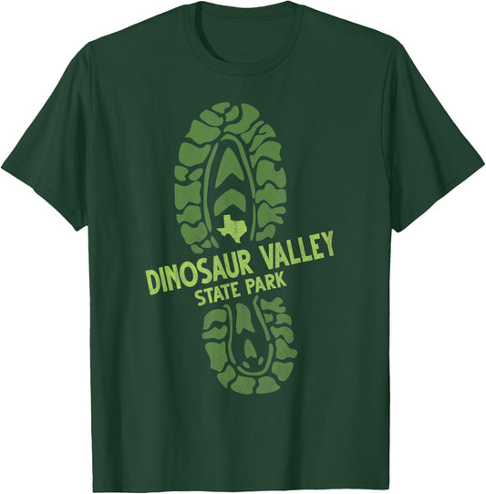I Love Dinosaur Valley State Park Texas TX Hiking Boot Print T-Shirt - T-Shirt | Forest