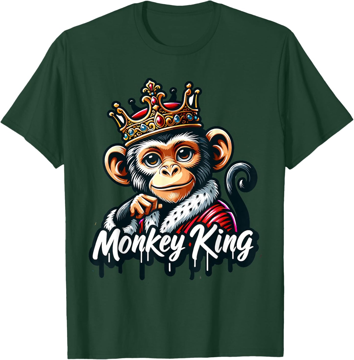 Monkey King | Boys Monkey Lover | Monkey T-Shirt - T-Shirt | Forest