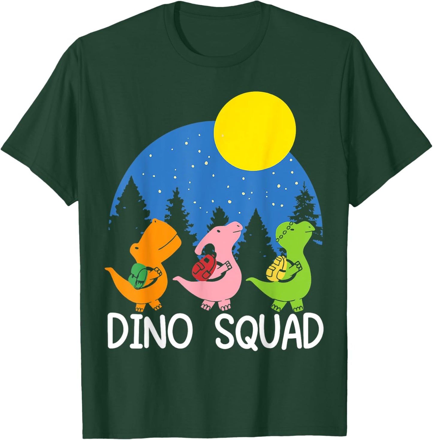 Dino Squad Fossils Dinosaur Matching Dinosaur Love Graphic T-Shirt - T-Shirt | Forest