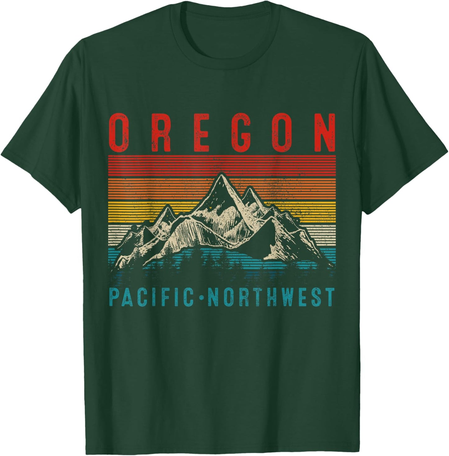Oregon PNW Vintage USA America Souvenir T-Shirt - T-Shirt | Forest