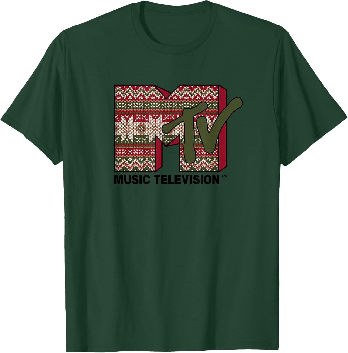 MTV Christmas Sweater Logo T-Shirt - T-Shirt | Forest