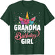 Grandma Of The Birthday Girl Unicorn Girls Family Matching T-Shirt - T-Shirt | Forest