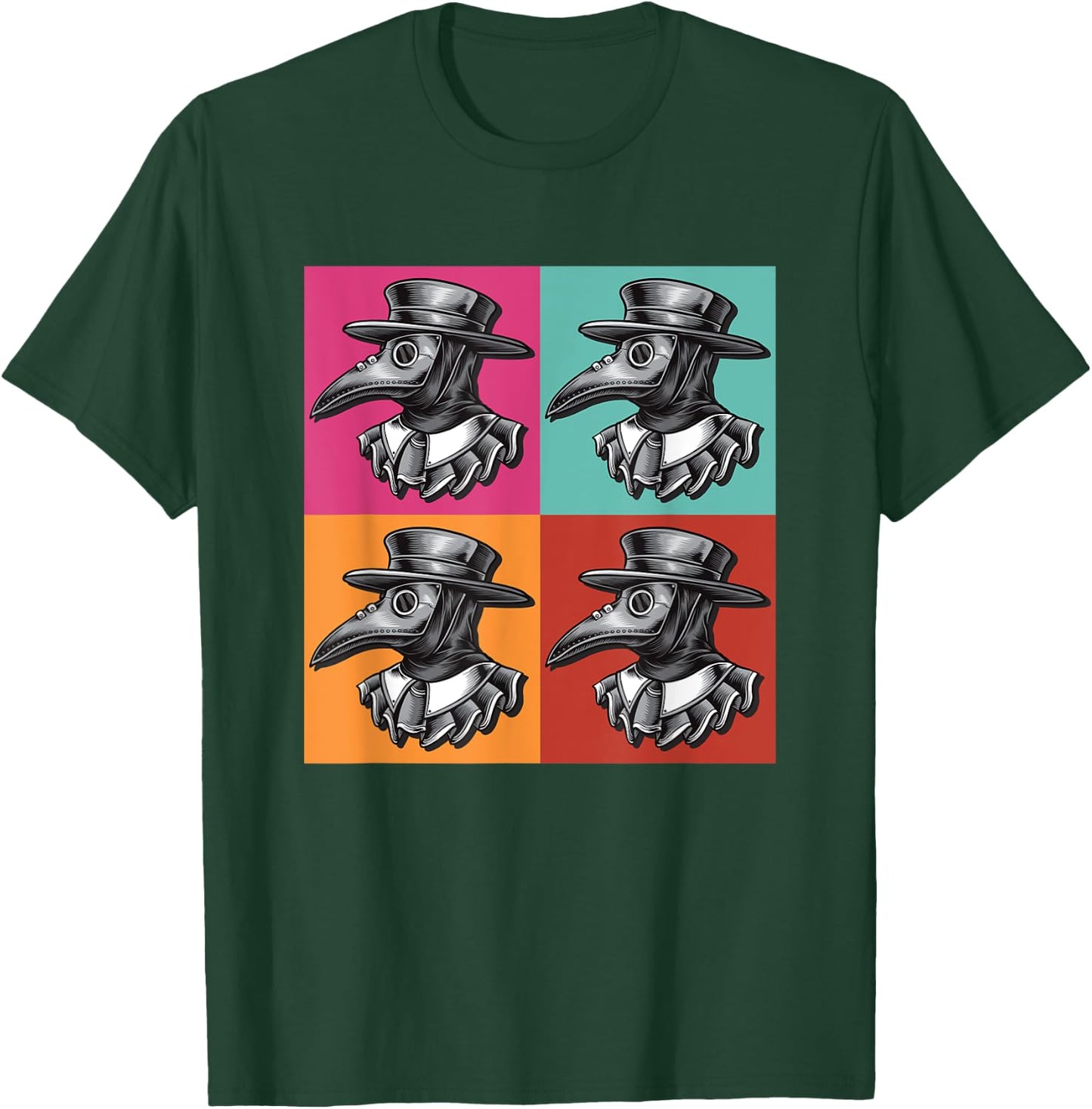 Plague Doctor Medieval Steampunk Popart T-Shirt - T-Shirt | Forest