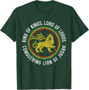 Lion Of Judah Reggae Music Rastafari Hebrew Israelite T-Shirt - T-Shirt | Forest