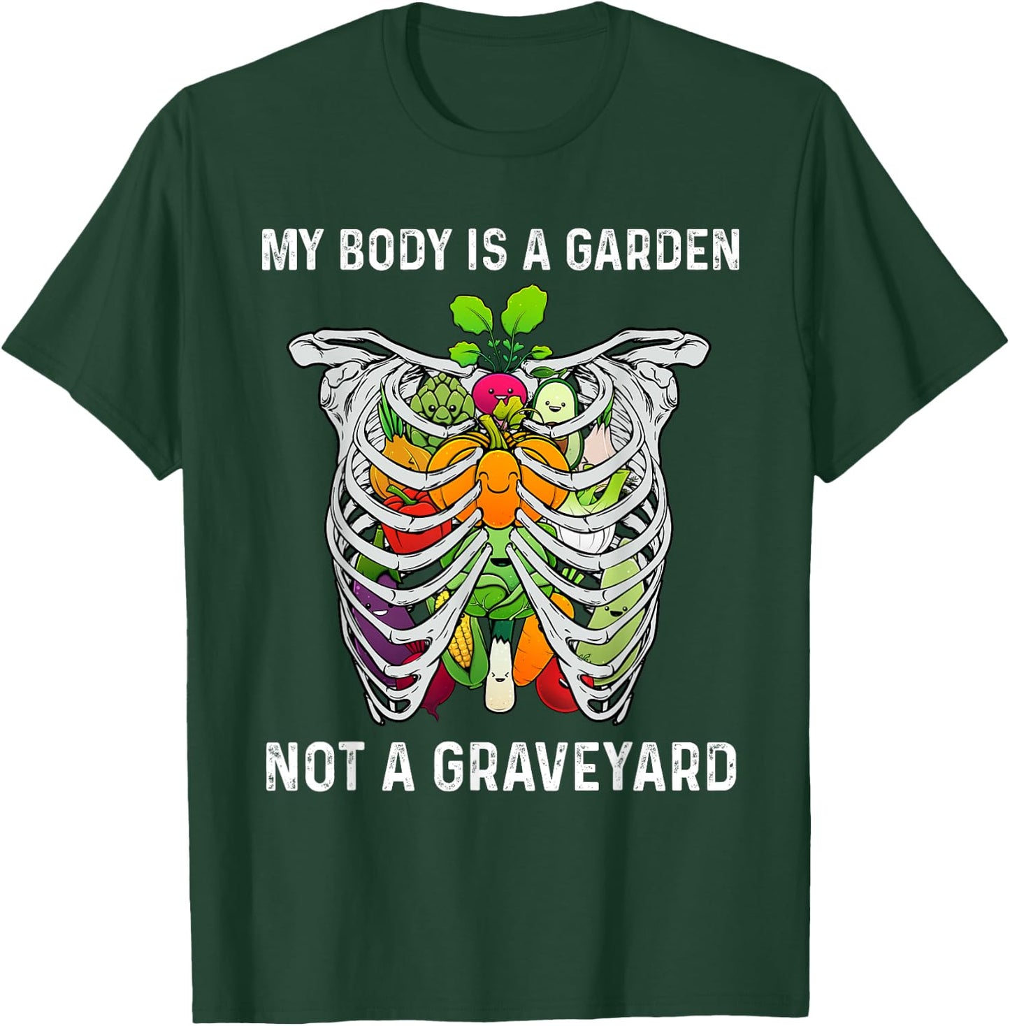 Funny Vegan Gift Women Cool Vegetarian Foodie Eater T-Shirt - T-Shirt | Forest