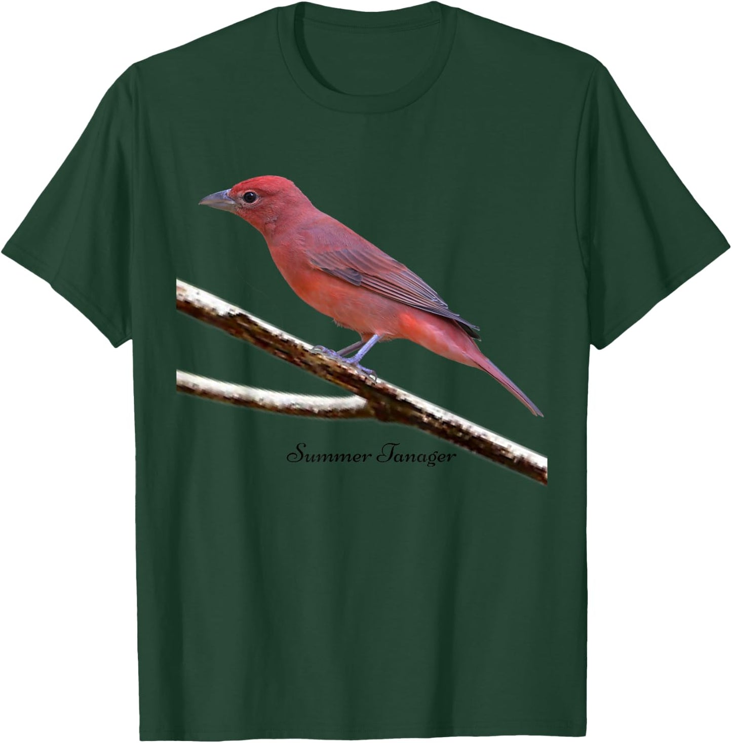 Summer Tanager Bird Ornithology Women Kids T-Shirt - T-Shirt | Forest