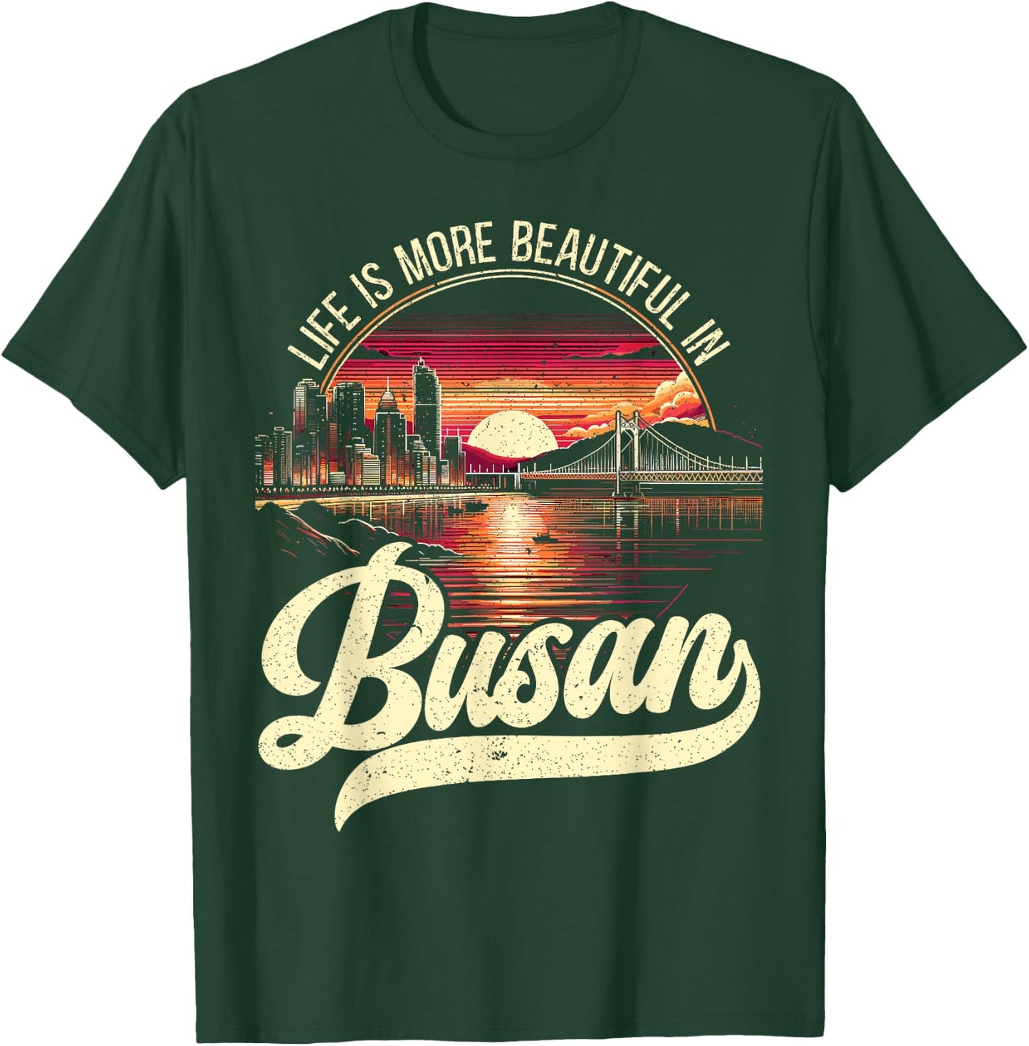 Busan South Korea Country Travel Vacation Korean T-Shirt - T-Shirt | Forest