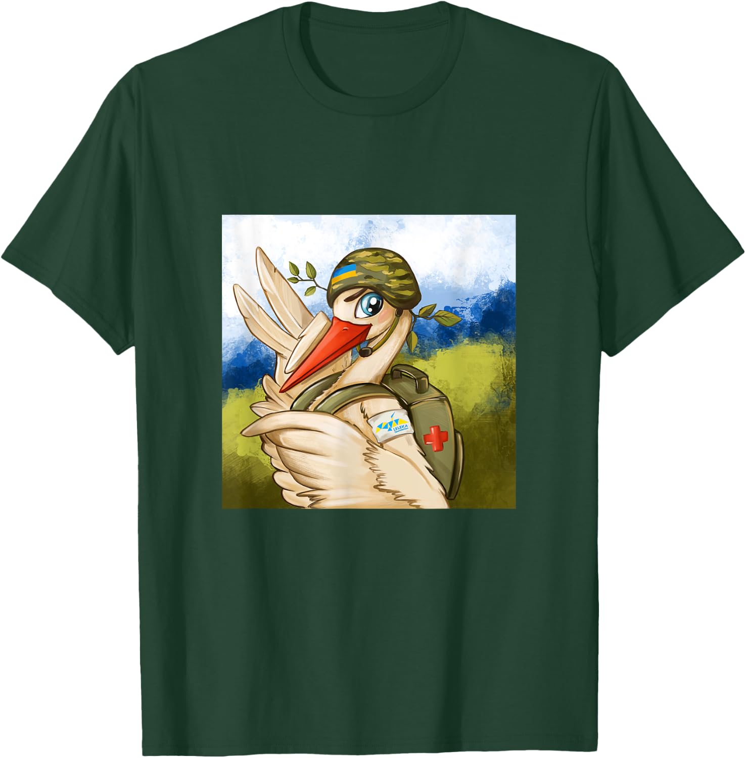 Leleka Ukraine Medic T-Shirt - T-Shirt | Forest