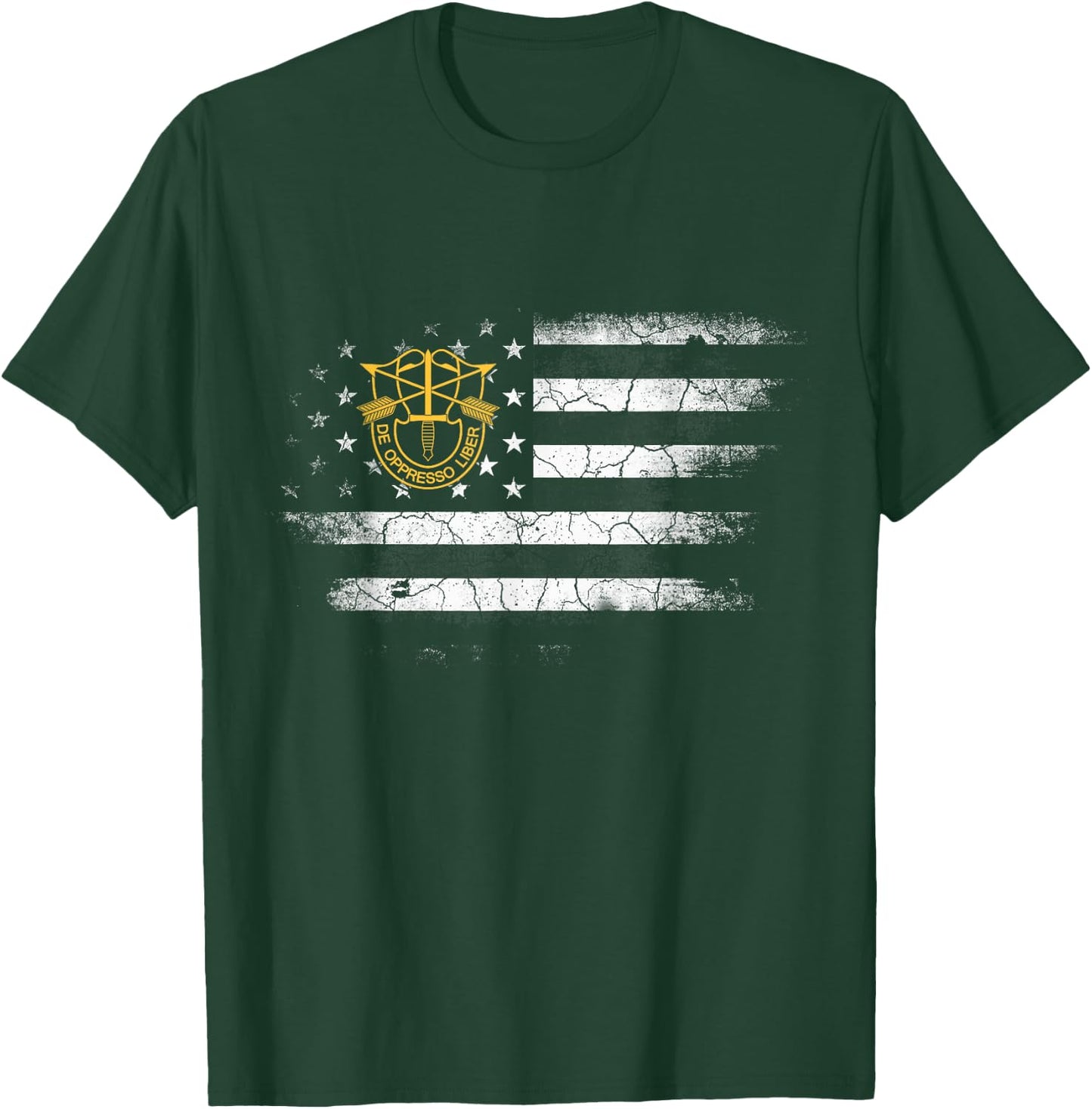 US Army Special Forces Flag Shirt - De Oppresso Liber Gift T-Shirt - T-Shirt | Forest