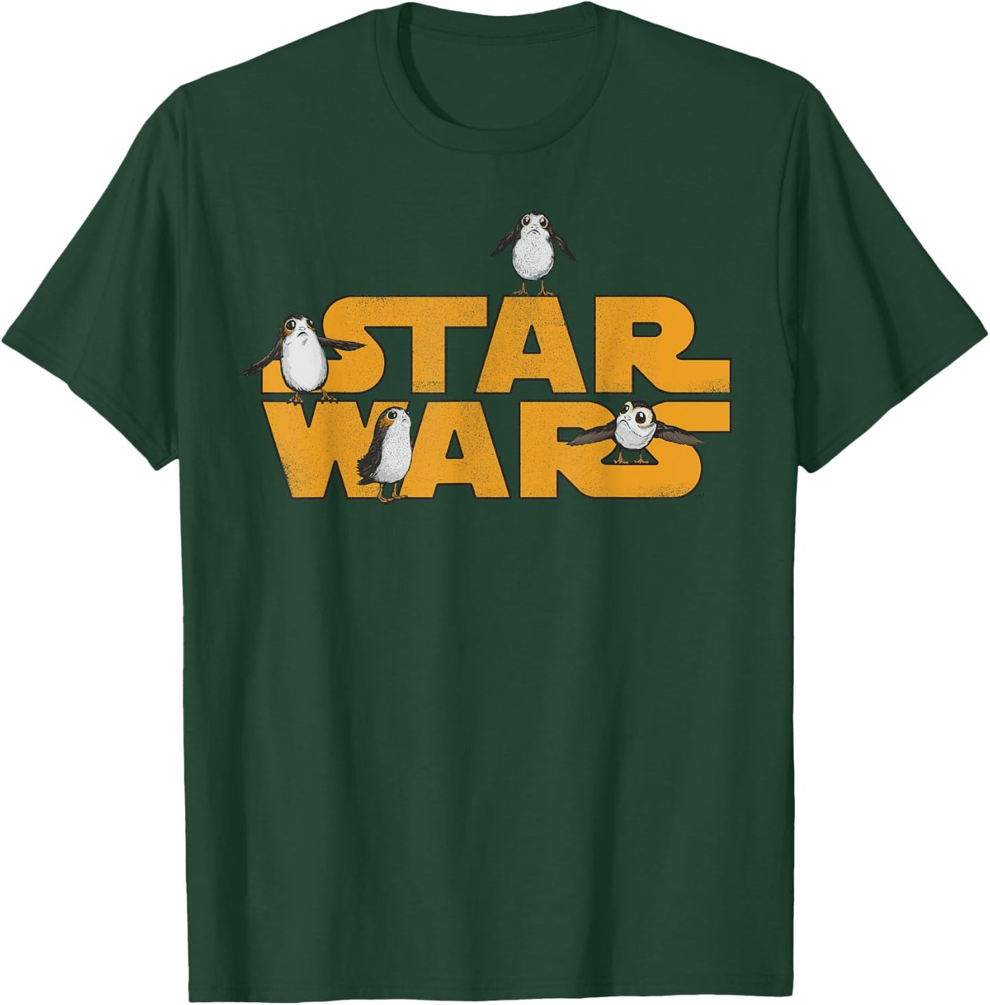 Star Wars Logo with Porgs T-Shirt - T-Shirt | Forest