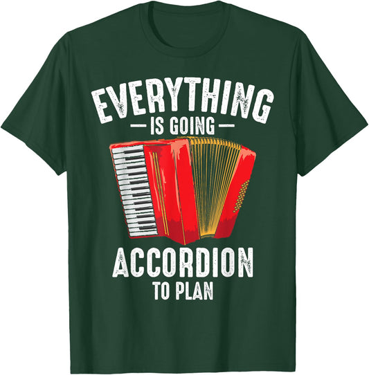 Funny Accordion Gift Women Cool Instrument Player T-Shirt - T-Shirt | Forest