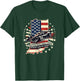 Indiana Patriotic Racecar Fast Enough Distressed Graphic T-Shirt - T-Shirt | Forest