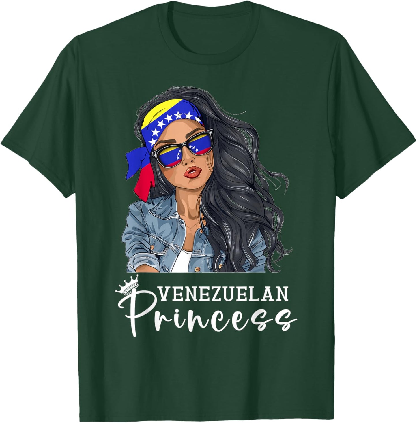 Venezuelana Woman Products Flag Uniform Princess Venezuela T-Shirt - T-Shirt | Forest