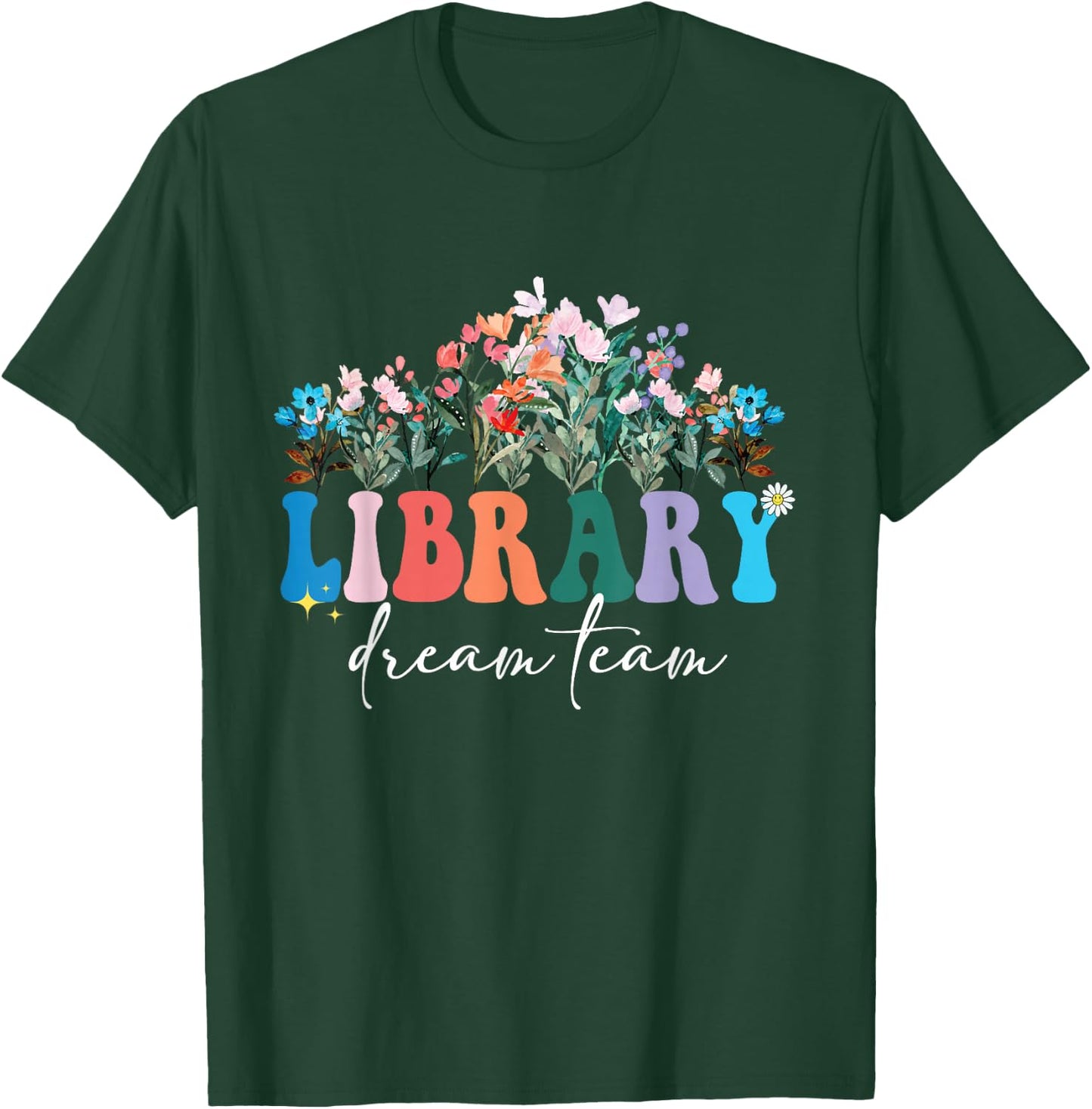 Christmas Dream Library Team Librarian Squad Reading T-Shirt - T-Shirt | Forest