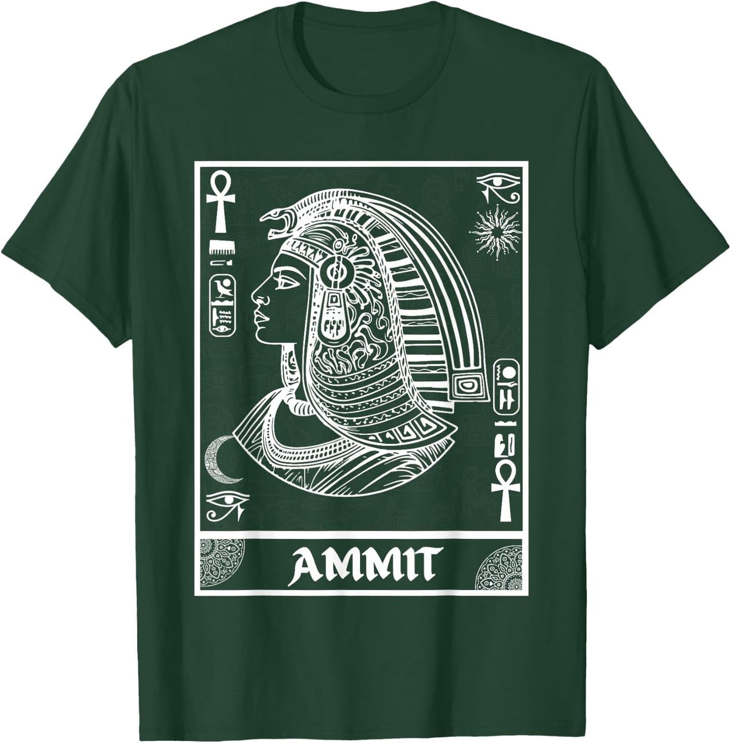 Ancient Egypt Ammit Egyptian Goddess Kemetic Art T-Shirt - T-Shirt | Forest