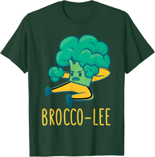 Funny Vegetable Word Game Dad Joke Brocco-Lee Broccoli T-Shirt - T-Shirt | Forest