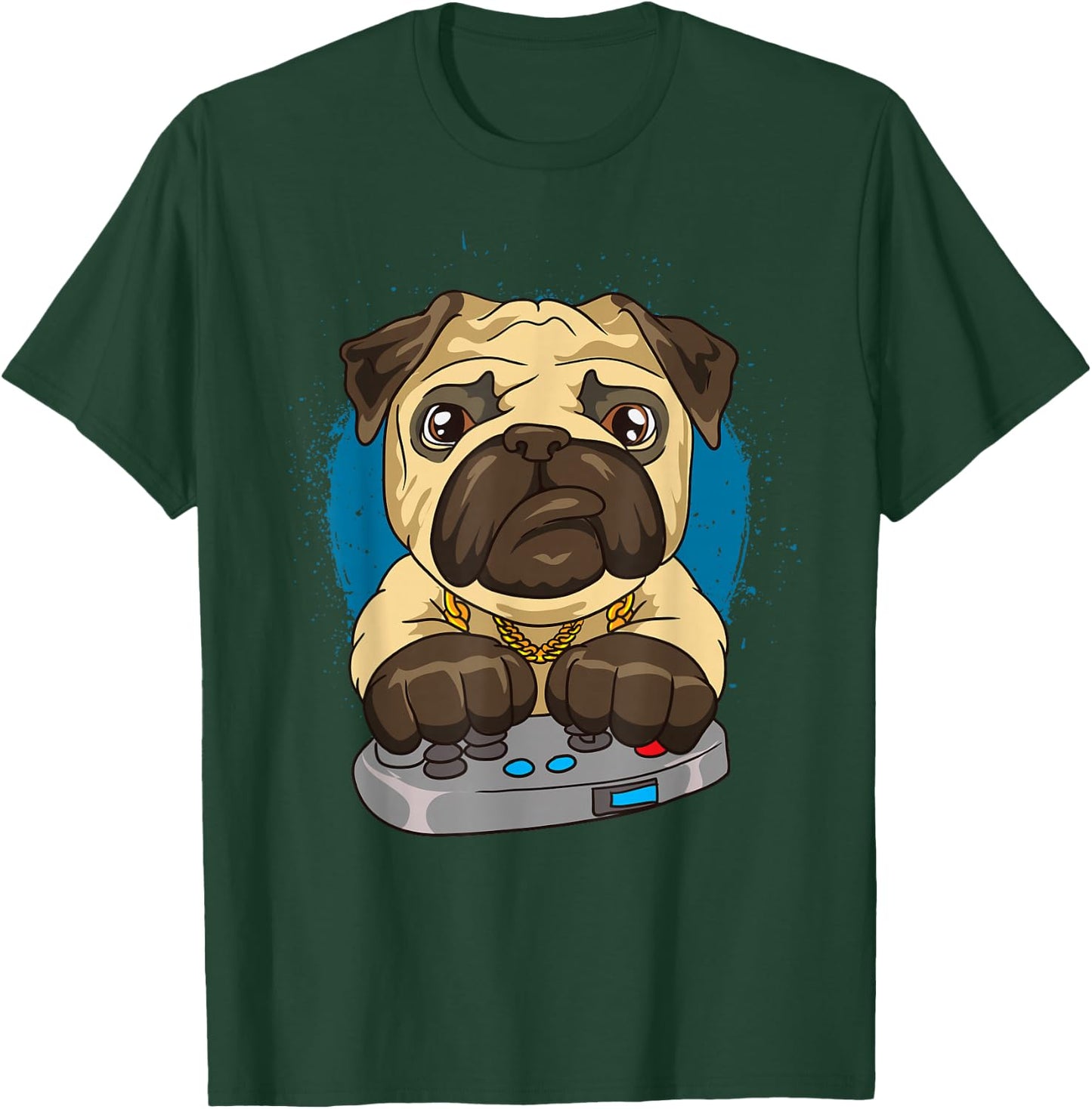Pug Shirts For Boys Men Funny Pug Video Game Lover T-Shirt - T-Shirt | Forest