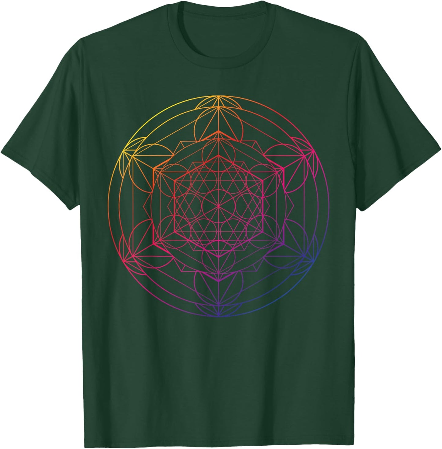 Sacred Geometry for a Spiritual Zen Gothic Mandala T-Shirt - T-Shirt | Forest