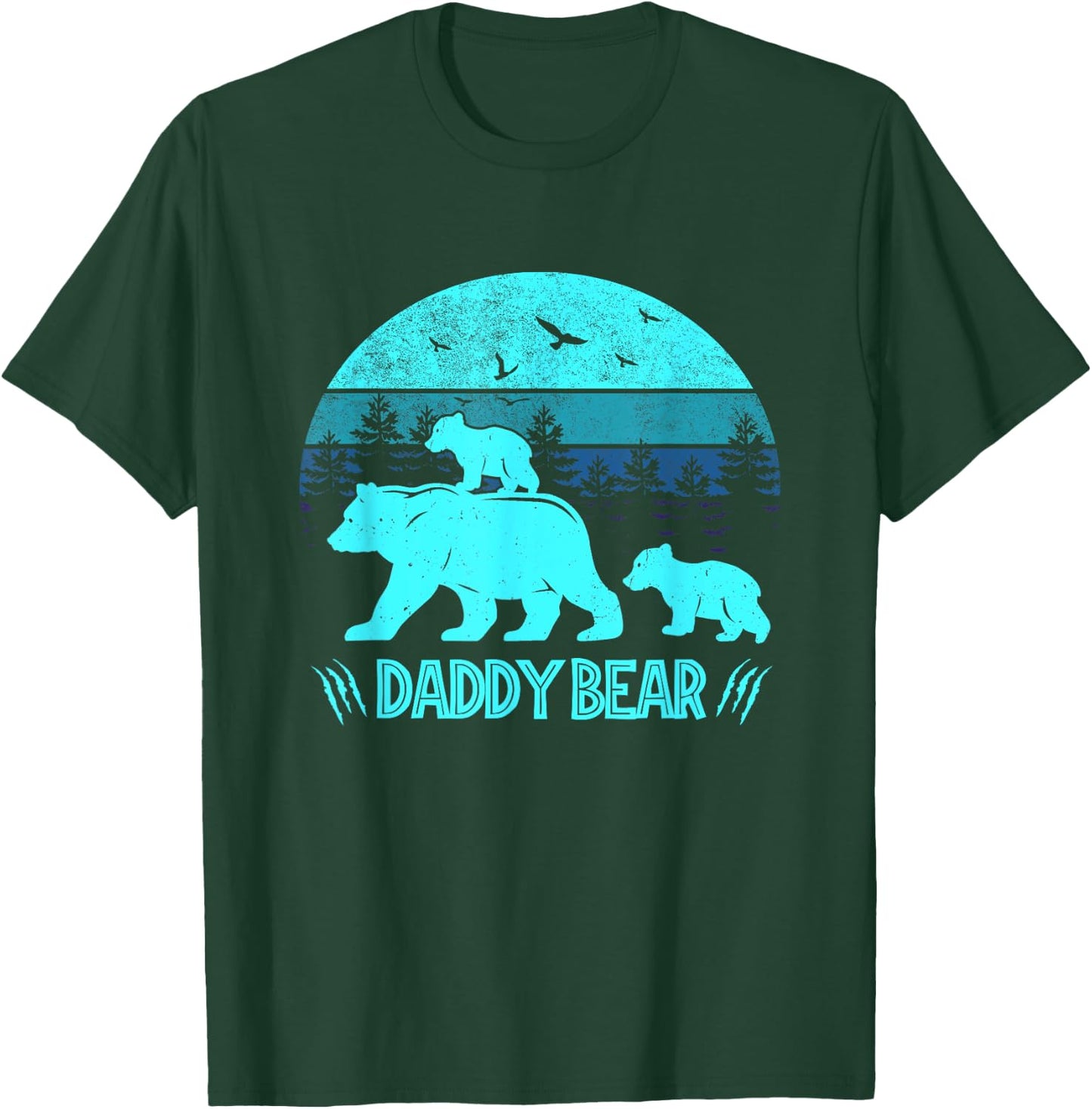Daddy Bear 2 Cubs - Daddy Bear Twin - Dad 2 Kids T-Shirt - T-Shirt | Forest
