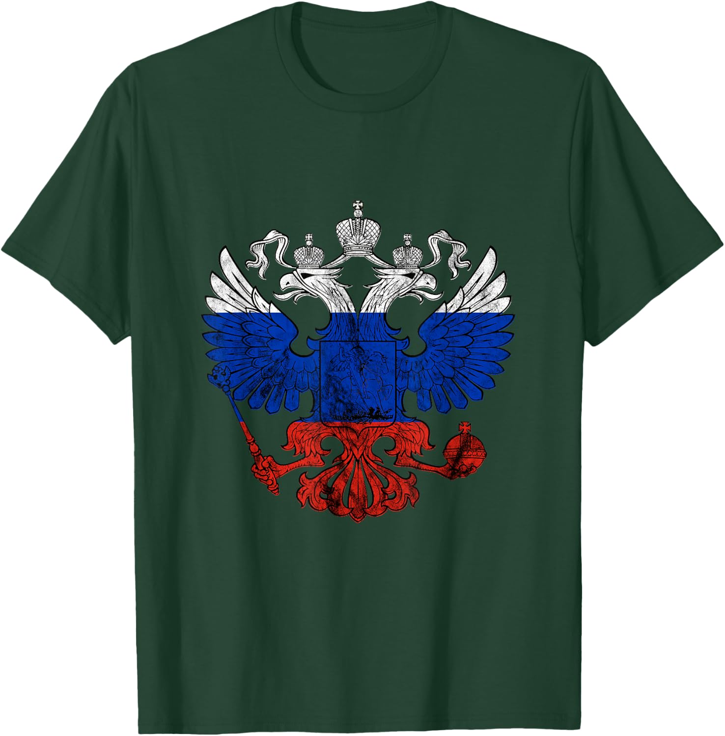 Russia Eagle Russian Pride CCCP Russian Eagle T-Shirt - T-Shirt | Forest