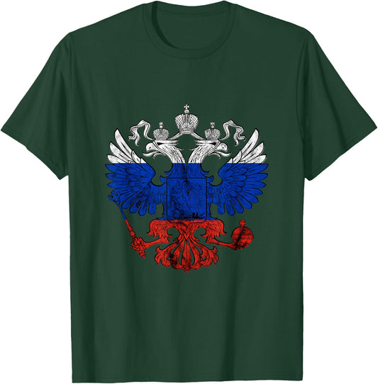 Russia Eagle Russian Pride CCCP Russian Eagle T-Shirt - T-Shirt | Forest
