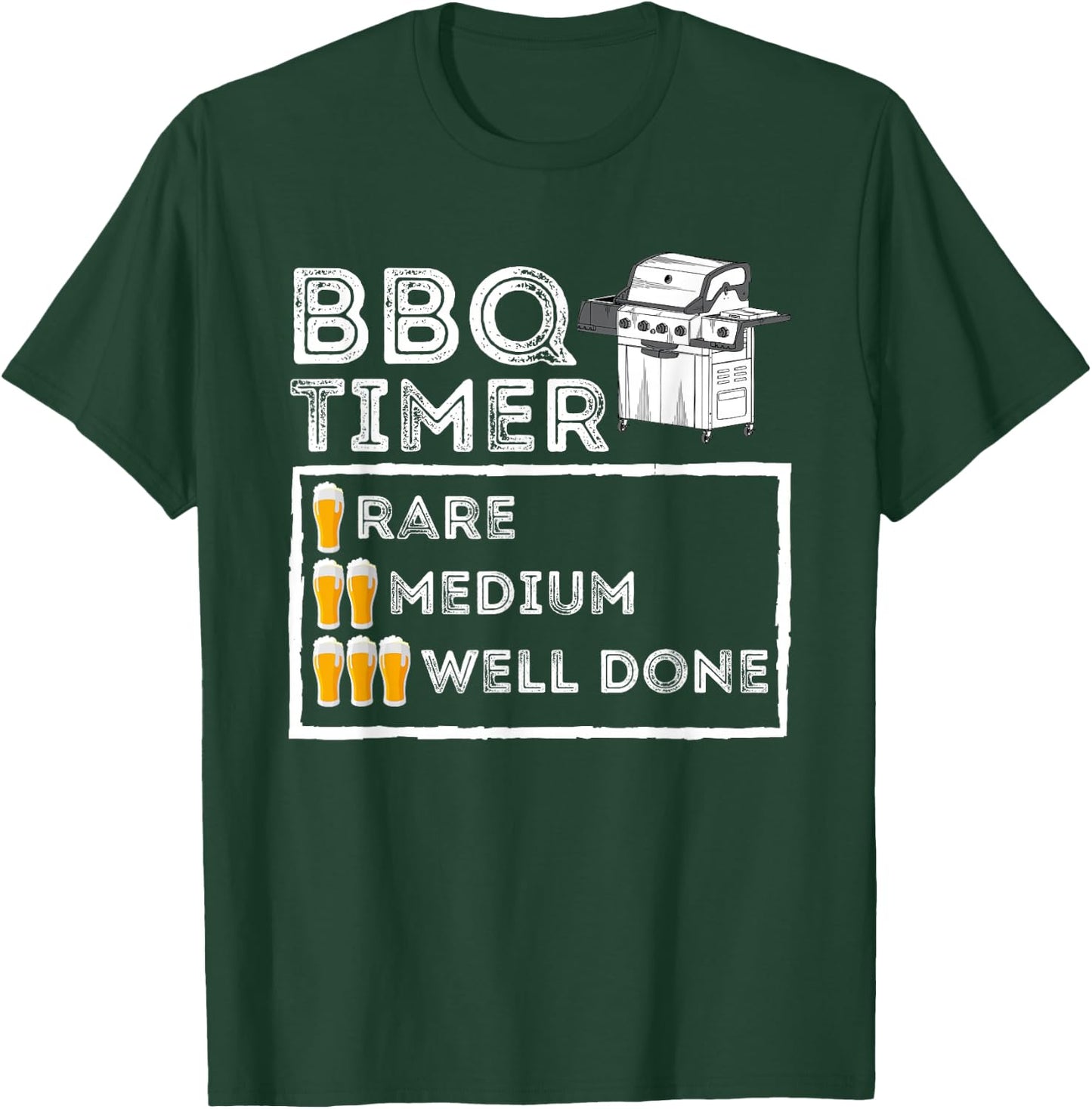BBQ Timer - Funny BBQ Smoker Barbecue Grilling T-Shirt - T-Shirt | Forest