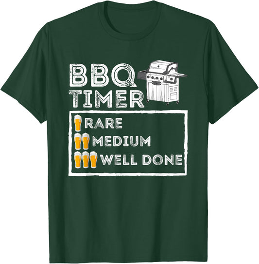 BBQ Timer - Funny BBQ Smoker Barbecue Grilling T-Shirt - T-Shirt | Forest