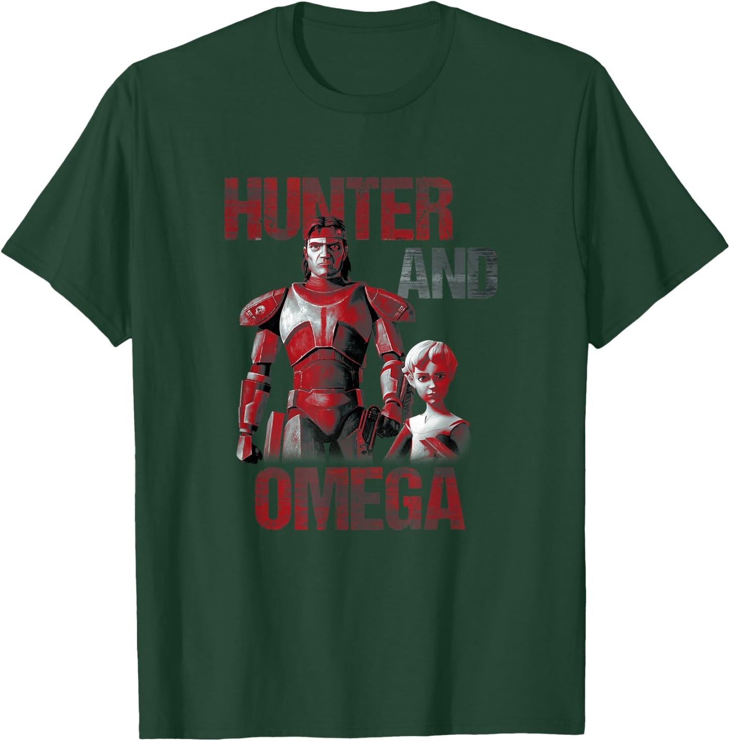 Star Wars: The Bad Batch Hunter And Omega T-Shirt - T-Shirt | Forest