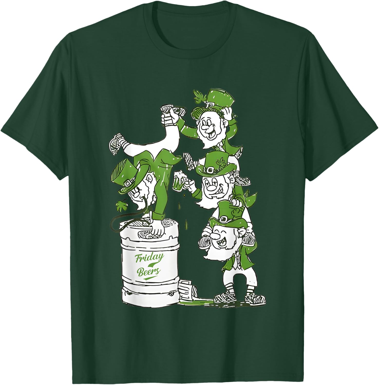 Irish Keg Stand Friday Beer T-Shirt - T-Shirt | Forest
